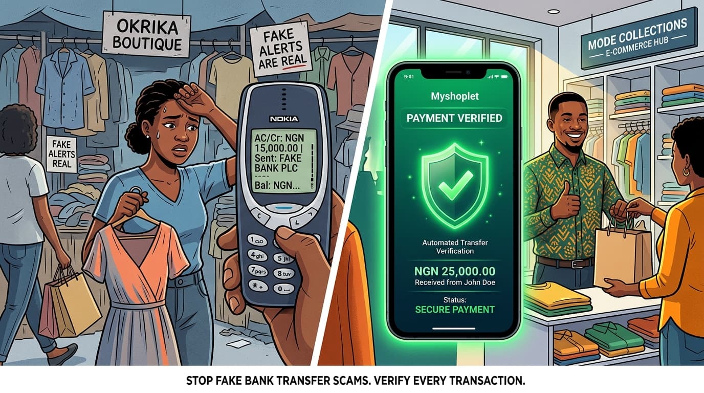 Stopping fake bank transfer scams with automated payment verification on Myshoplet