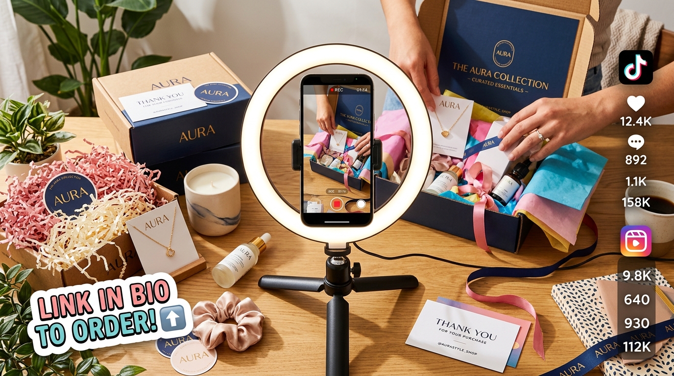 Video content and order packing demonstration