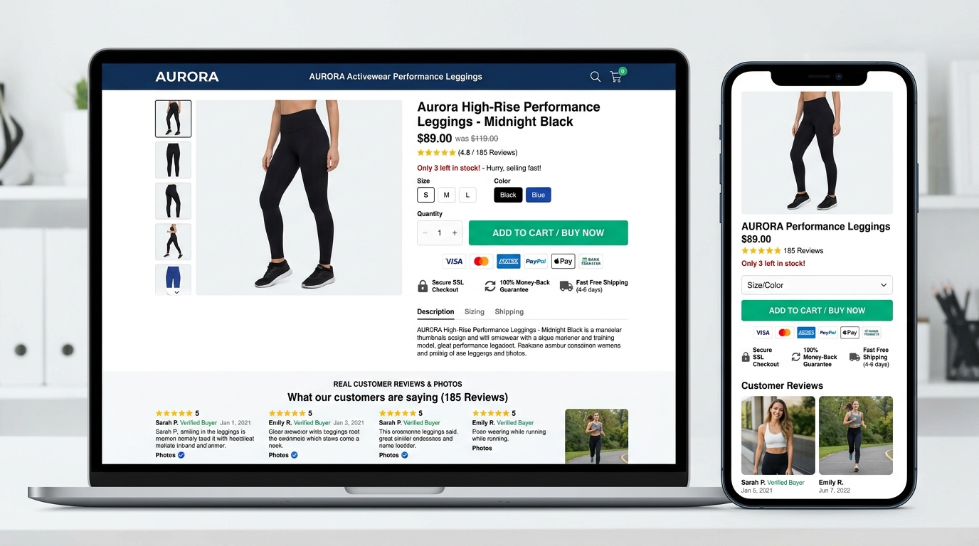 A clean and trustworthy online storefront